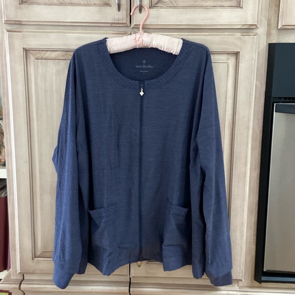 Vera Bradley Tops - Vera Bradley lab jacket nurse top sz XL blue gray